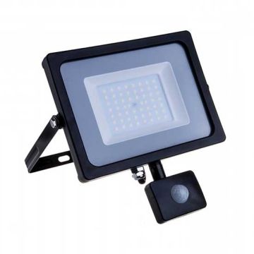 V-TAC PRO VT-30-S faro led 30W ultra slim nero con sensore PIR bianco naturale 4000K IP65 - SKU 461