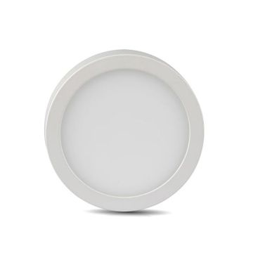 V-TAC VT-1805RD pannello led 18W rotondo montaggio superficiale bianco caldo 3000K + driver - SKU 4916