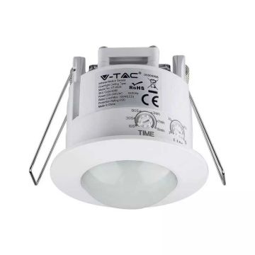 V-TAC VT-8029 Sensore di movimento infrarossi PIR 360° a incasso da soffitto  IP20 sku 5090