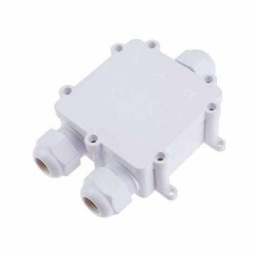 V-TAC VT-870 scatola box pvc di derivazione con 3 terminali interni bianco IP68 - SKU 5981