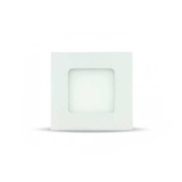 Mini Pannello LED da incasso Quadrato 3W 210LM 120°+Driver Mod. VT-307SQ - SKU 6295 - Bianco Caldo 3000K