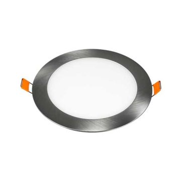 V-TAC VT-1207RD Pannello led incasso rotondo 12W cornice satinata bianco freddo 6400K + Driver - SKU 6345