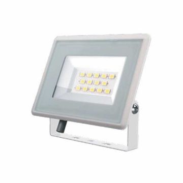 V-TAC VT-4934-W Faro led floodlight 30W SMD 85LM/W 110° bianco naturale 4000K slim alluminio bianco IP65 - SKU 6747