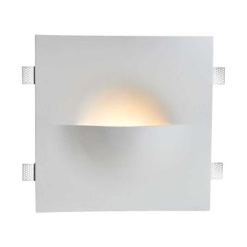 V-TAC VT-11005 portafaretto led in gesso - applique quadrato da parete attacco lampadina G9 design moderno sku 6768