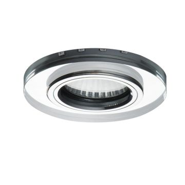 Portafaretto incasso Rotondo JDR/GU10  con sorgente luminosa 3.6W 3000K Vetro Kanlux SOREN O-SR WW Cod. 24410 - Specchio