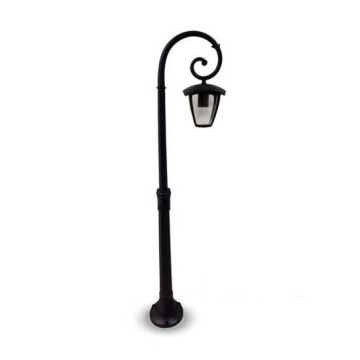 Portalampada lampione V-TAC lanterna giardino in alluminio fissaggio a terra 136CM IP44 1xE27 VT-737 – SKU 7060