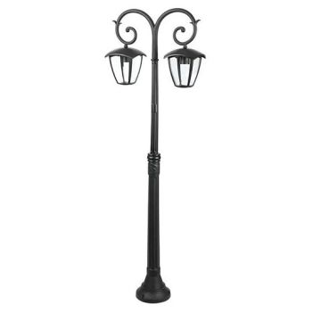 V-TAC VT-738 Portalampada lampione lanterna giardino in alluminio fissaggio a terra 141CM IP44 2xE27 - SKU 7061