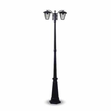 V-TAC VT-739 Portalampada lampione lanterna giardino in alluminio fissaggio a terra 199CM IP44 2xE27 - SKU 7062