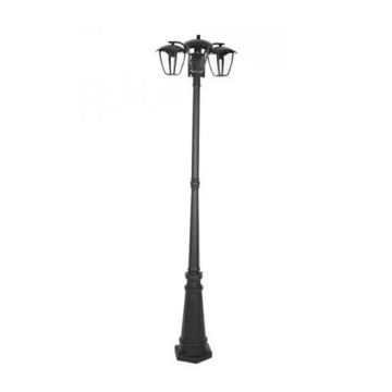 V-TAC VT-740 Portalampada lampione lanterna giardino in alluminio fissaggio a terra 199CM IP44 3xE27 - SKU 7063