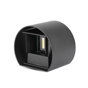 Lampada LED 6W parete semicerchio IP65 660LM 60 Mod. VT- 756 SKU 7081 Bianco Caldo 3000K - Nero