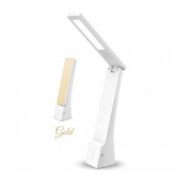 V-TAC VT-1014 Lampada da tavolo LED 4W touch color change dimmerabile portatile ABS Gold - SKU 7099