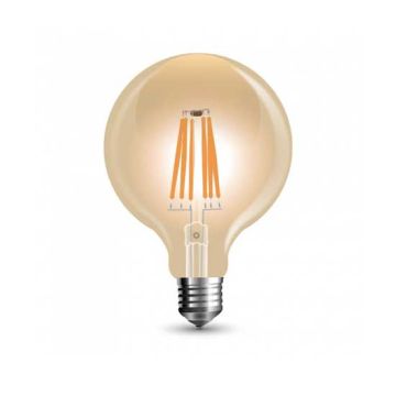 V-Tac VT-2026D Lampadina Globo LED filamento Vintage Ambra 6W Е27 G95 2200K Dimmerabile - SKU 7156