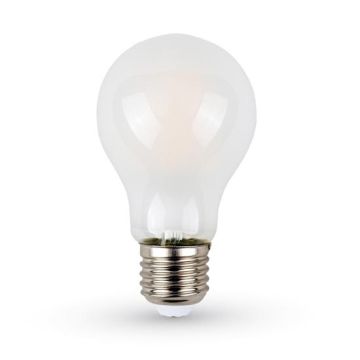 V-TAC VT-2047 Lampadina led bulbo 7W filamento vetro smerigliato E27 A60 bianco caldo 2700K - SKU 71811