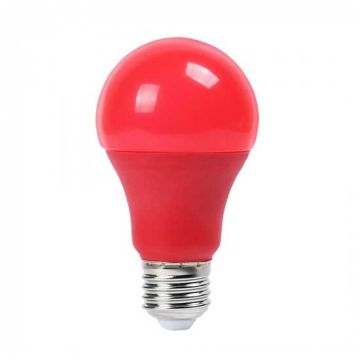 V-TAC VT-2000 Lampadina LED SMD Colorata A60 E27 9W Termoplastico Opaca - SKU 7341 ROSSO