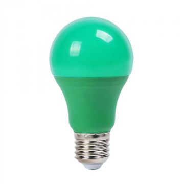 V-TAC VT-2000 Lampadina LED SMD Colorata A60 E27 9W Termoplastico Opaca - SKU 7343 VERDE