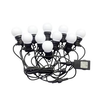 V-TAC VT-70510 catenaria luminosa led 6000K lampadine 10pcs 5M raccordabile con ingresso e uscita 2PIN IP44 - sku 7437