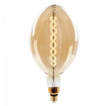 V-Tac VT-2168D Lampada Bulbo 8W E27 xl BF180 doppio filamento spirale vetro Ambra 2000K Dimmerabile – sku 7463