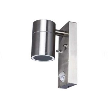 V-TAC VT-7621PIR Portalampada da muro wall light acciaio 1xGU10 con sensore PIR - SKU 7502