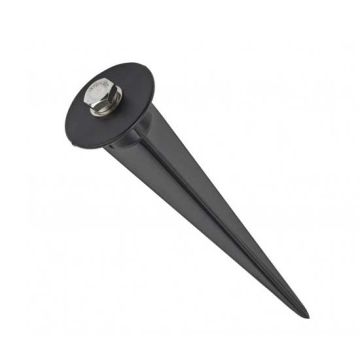 V-TAC VT-854 picchetto 15cm per faro led in alluminio nero - SKU 7535