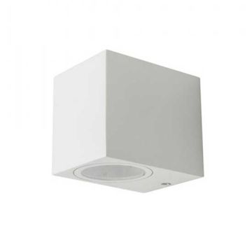 V-TAC VT-7651 lampada portafaretto led da parete quadrato in alluminio bianco 1xGU10 – SKU 7539