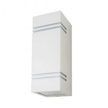 V-TAC VT-7662 Portalampada wall light quadrato alluminio bianco 2xGU10 – SKU 7543