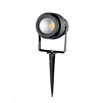 V-TAC VT-857 Picchetto giardino led cob 12W orientabile nero IP65 bianco caldo 3000K - SKU 7544