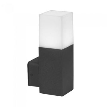 V-TAC VT-7613 Portalampada Wall Light alluminio quadrato nero 1xGU10 IP54 - sku 7563