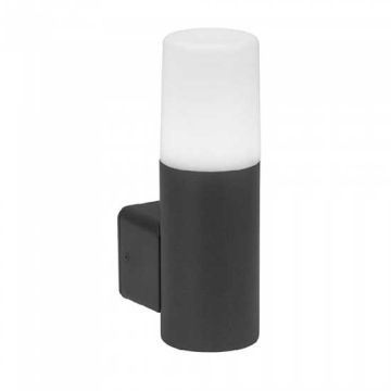 V-TAC VT-7616 Portalampada Wall Light alluminio rotondo nero 1xGU10 IP54 - sku 7566