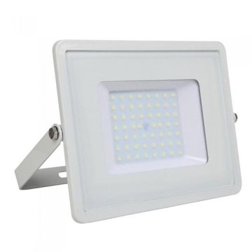 V-TAC PRO VT-56 Faro led 50W slim alluminio bianco chip Samsung SMD alta luminosità bianco naturale 4000K - SKU 762