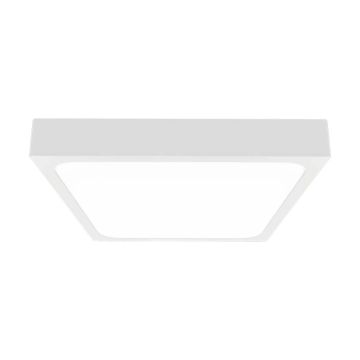 V-TAC VT-8624W-SQ plafonnier led 24W IP44 carré blanc 360° design moderne 6500K - sku 7629
