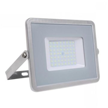 V-TAC PRO VT-56 Faro led 50W slim alluminio grigio chip Samsung SMD alta luminosità bianco freddo 6400K - SKU 765