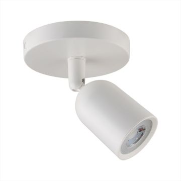 V-TAC VT-823 Portafaretto rotondo orientabile plastica bianco per lampadine spotlight 1*GU10 - SKU 7980