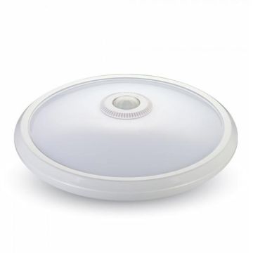 V-TAC PRO VT-13 Plafoniera led 12w chip samsung circolare con sensore di movimento IR + crepuscolare 4000K IP20 - SKU 21808