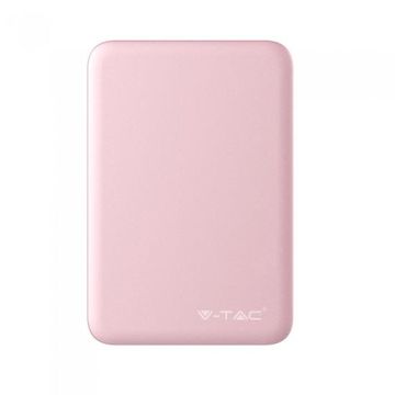 V-TAC VT-3503 Power Bank caricabatterie portatile ABS rosa 5.000mah 2 uscite micro USB 2.1A - sku 8194