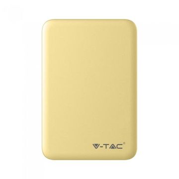 V-TAC VT-3503 Power Bank caricabatterie portatile ABS giallo 5.000mah 2 uscite micro USB 2.1A - sku 8196