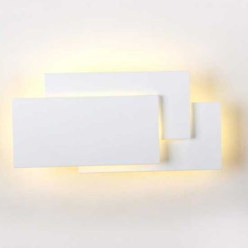 V-TAC VT-712 Lampada LED SMD da parete rettangolare 12W alluminio bianco IP20 bianco naturale 4000K - sku 8203