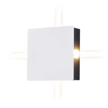 V-TAC VT-704 Lampada LED 4W da parete quadrato bianco wall light bianco naturale 4000K IP65 - SKU 8210