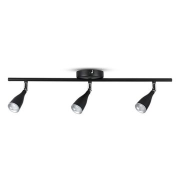 V-TAC VT-813 Lampada led 13.5W ruotabile da parete nero tripla testa luce bianco caldo 3000K - SKU 8271