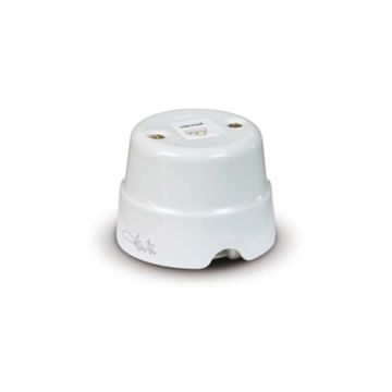 Presa telefonica in ceramica PLUG 6/6 Coppie da parete colore bianco Fanton 84016