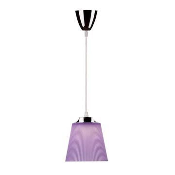 V-TAC VT-1036 Lampadario pendente LED 7W 1MT moderno in plastica viola con attacco cromato Ф150mm - sku 8504