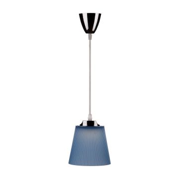 V-TAC VT-1036 Lampadario pendente LED 7W 1MT moderno in plastica blu con attacco cromato Ф150mm - sku 8506