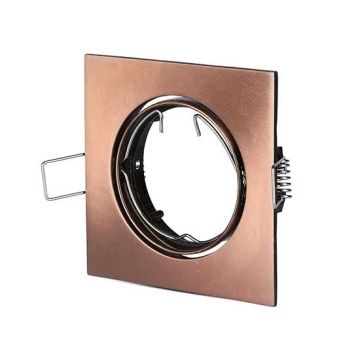 V-TAC VT-779SQ Portafaretto incasso quadrato orientabile colore bronzo per lampade GU10-GU5.3 - SKU 8582