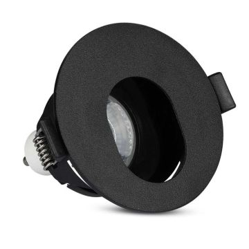 V-TAC VT-874 Portafaretto led da incasso rotondo in alluminio colore nero GU10 GU5.3 sku 8596