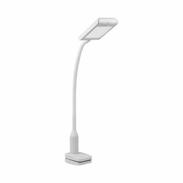 V-TAC VT-7407 Lampada da tavolo LED 7W 3000K corpo bianco flessibile con clip fissaggio e tasto on/off - SKU 8672