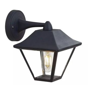 V-TAC VT-843 Portalampada lanterna da giardino wall lamp facing down corpo alluminio nero ip44 E27 - sku 8686