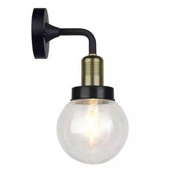 V-TAC VT-720 Portalampada da giardino wall lamp facing down corpo metallo nero e bronzo IP65 E27 - sku 8970