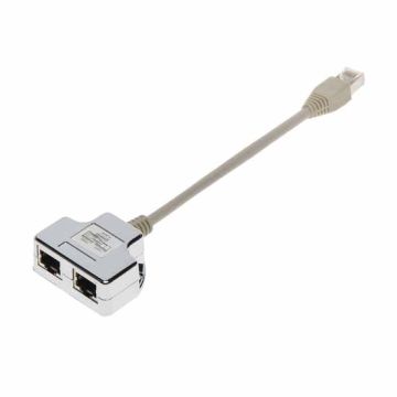 Adattatore Sdoppiatore cavo rete 2xRJ45(F) + 1xRJ45(M) 12CM