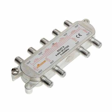 Ripartitore sdoppiatore Splitter TV CAV SAT 15 dB 1 IN 8 OUT Moltiplicatore antenna digitale 5-2300MHz