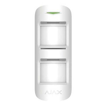 AJAX AJMPO MotionProtect Outdoor Rilevatore di movimento wireless 868MHz da esterno con anti-mascheramento avanzato e immunità agli animali domestici bianco