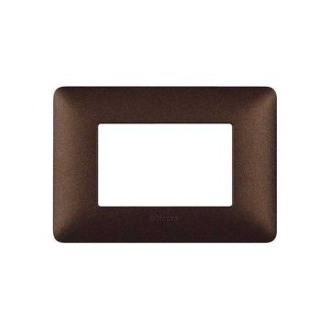 Placca 3 moduli AM4803TGG - colore marrone caffè - serie MATIX Bticino